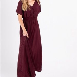 Piper and Scoot burgundy dress